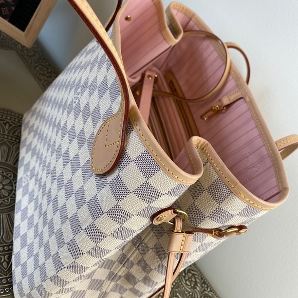 🙀😻LV Neverfull MM Purse Organizer Rose Ballerine - Picture 13 of 15